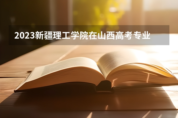 2023新疆理工学院在山西高考专业计划招生多少人