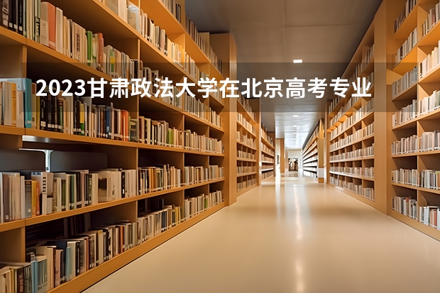 2023甘肃政法大学在北京高考专业计划招生多少人