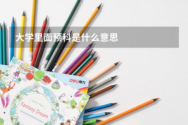 大学里面预科是什么意思