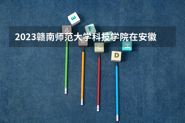 2023赣南师范大学科技学院在安徽高考专业计划招生多少人