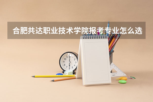 合肥共达职业技术学院报考专业怎么选？