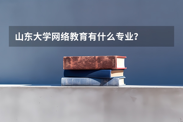 山东大学网络教育有什么专业？