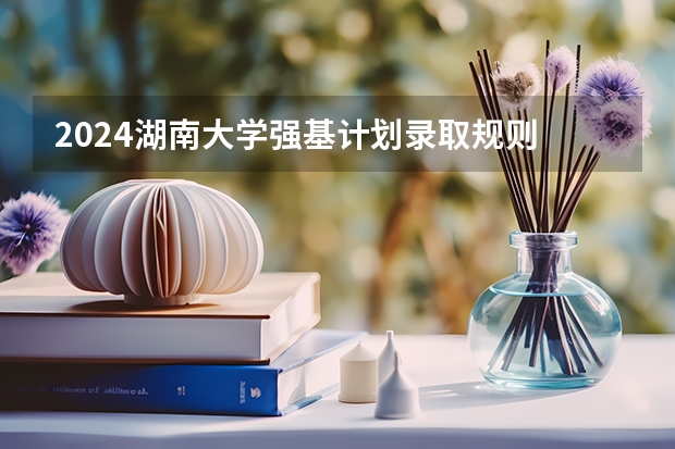2024湖南大学强基计划录取规则