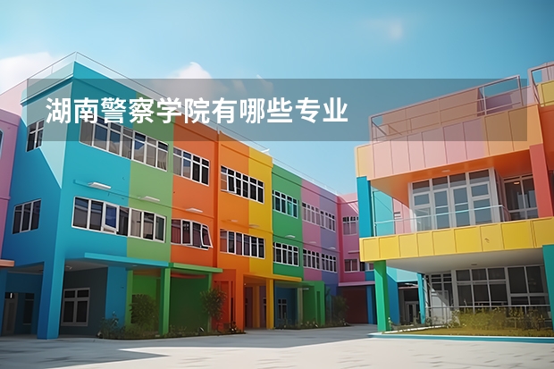 湖南警察学院有哪些专业