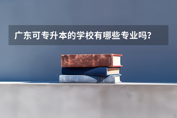 广东可专升本的学校有哪些专业吗?