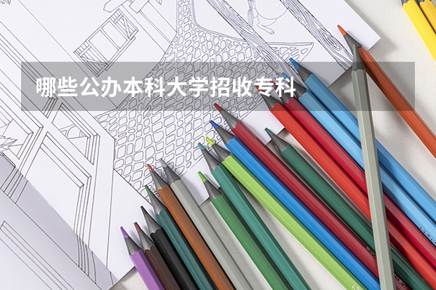 哪些公办本科大学招收专科