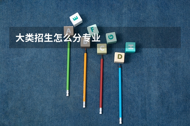 大类招生怎么分专业