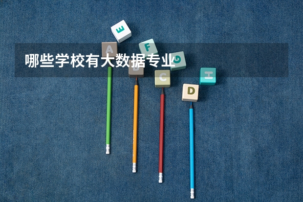 哪些学校有大数据专业
