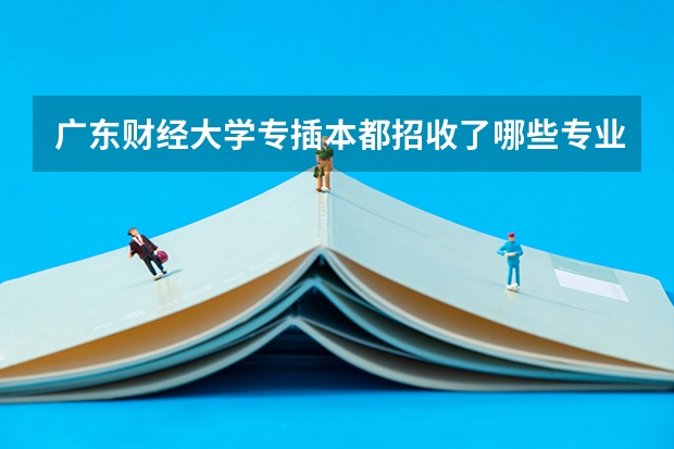 广东财经大学专插本都招收了哪些专业？