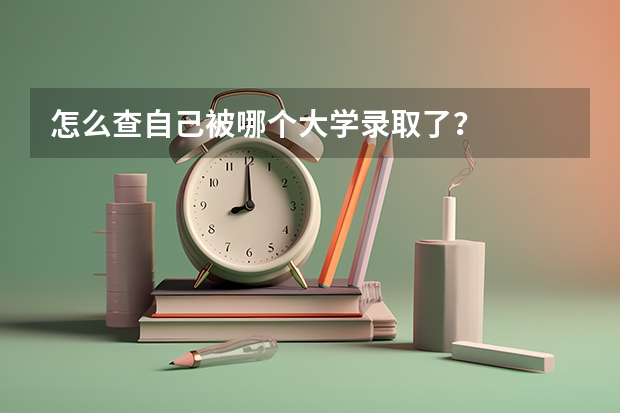 怎么查自己被哪个大学录取了？