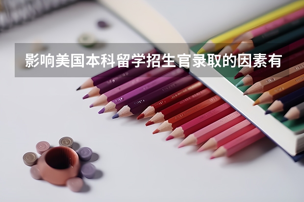 影响美国本科留学招生官录取的因素有哪些?