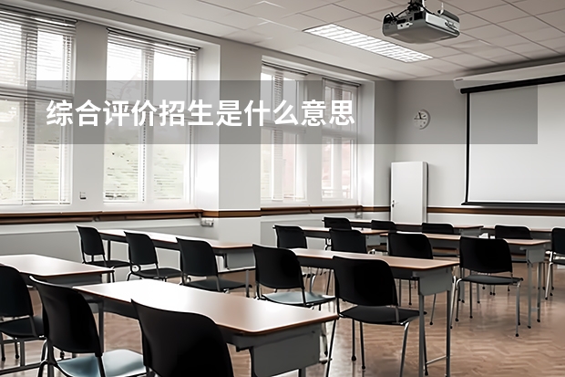 综合评价招生是什么意思