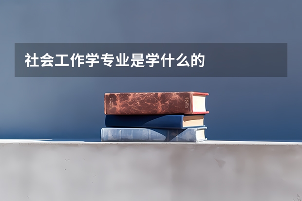 社会工作学专业是学什么的