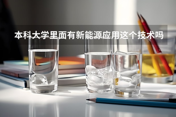 本科大学里面有新能源应用这个技术吗?