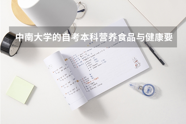 中南大学的自考本科营养食品与健康要考哪些科目?
