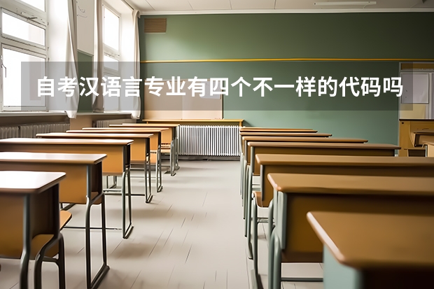 自考汉语言专业有四个不一样的代码吗