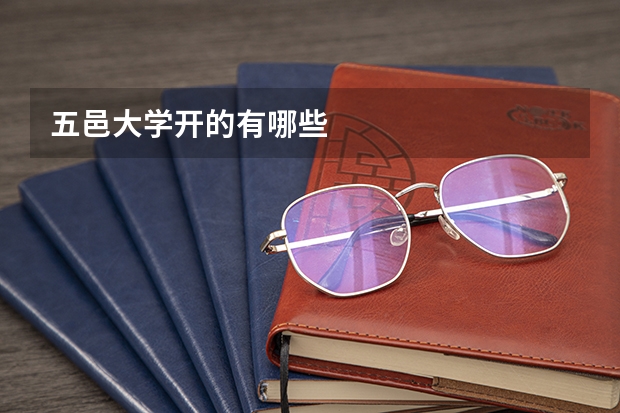 五邑大学开的有哪些
