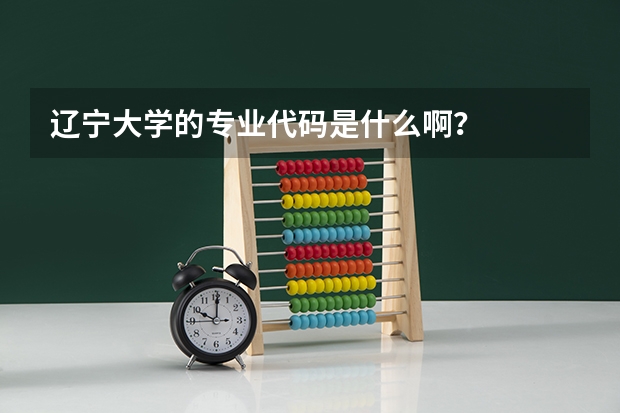 辽宁大学的专业代码是什么啊？
