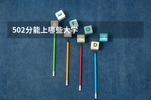 502分能上哪些大学