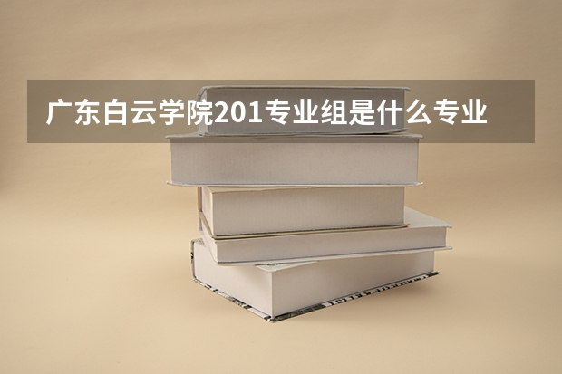广东白云学院201专业组是什么专业