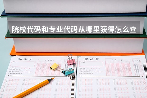 院校代码和专业代码从哪里获得怎么查