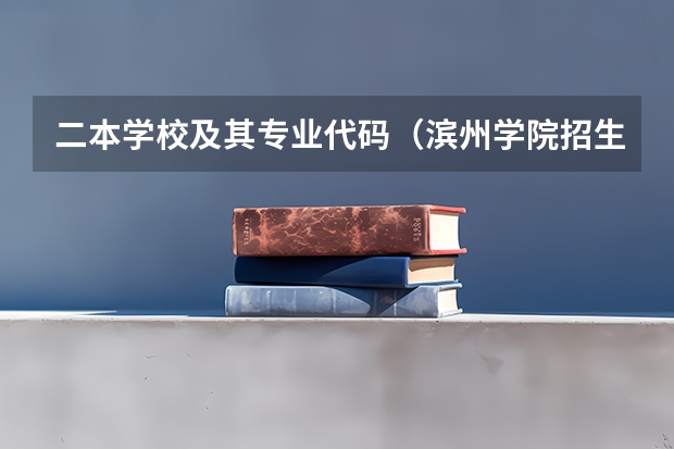 二本学校及其专业代码（滨州学院招生代码）