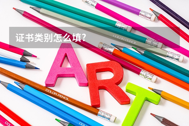 证书类别怎么填?