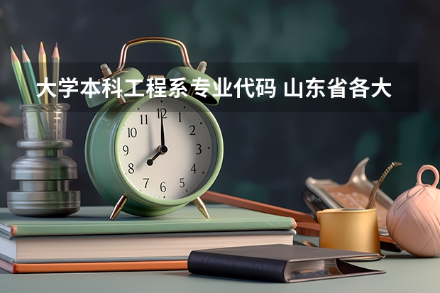 大学本科工程系专业代码 山东省各大学代码