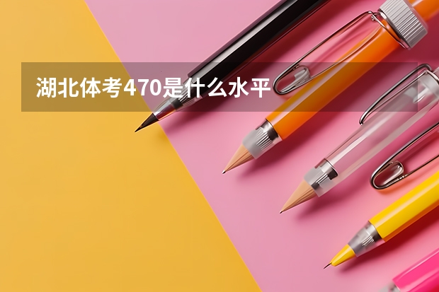 湖北体考470是什么水平