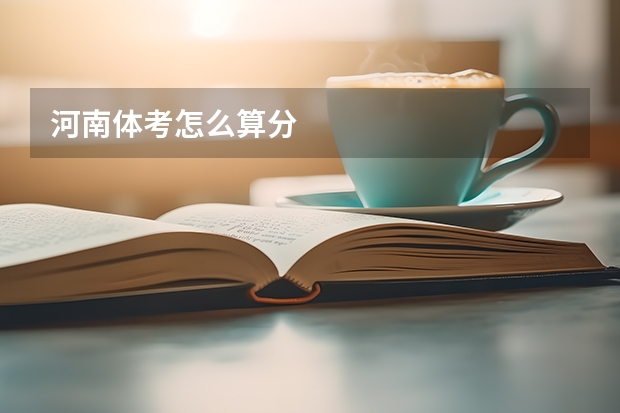 河南体考怎么算分