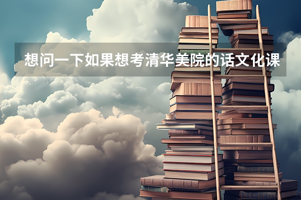 想问一下如果想考清华美院的话文化课一般要多少分?专业分数多少才行?我是今年高二想考艺术,很多地方不