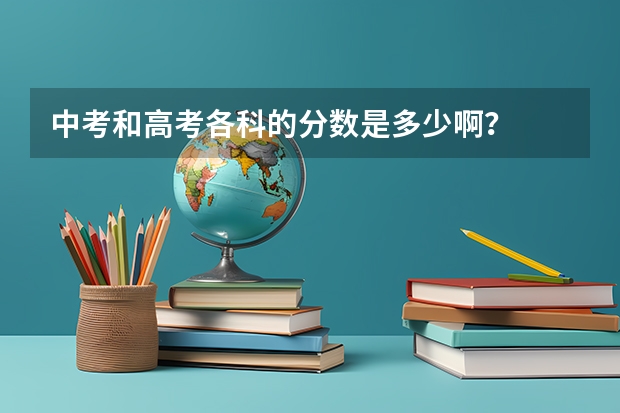 中考和高考各科的分数是多少啊?