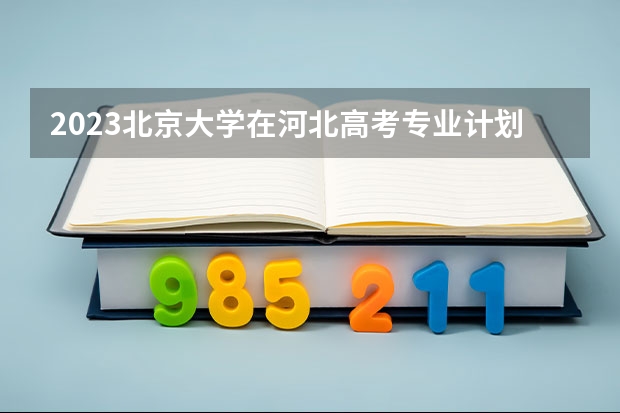 2023北京大学在河北高考专业计划招生多少人