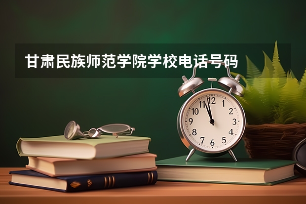 甘肃民族师范学院学校电话号码